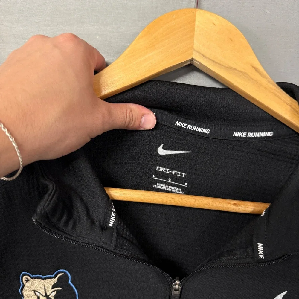 Nike Memphis‎ Grizzlies Quarter Zip Pullover Black Dri-FIT Running Large